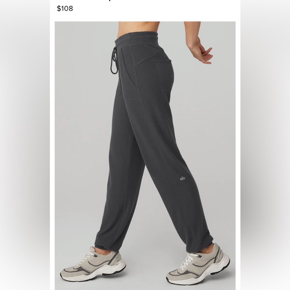 Alo Yoga Soho Sweatpant Anthracite NWT